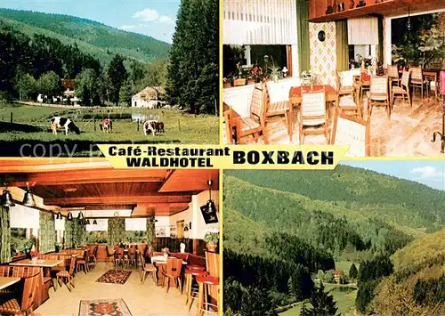 AK / Ansichtskarte Boxbach Cafe Restaurant Waldhotel Landschaftspanorama Boxbach