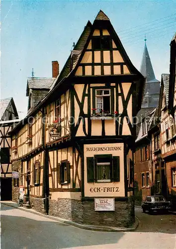AK / Ansichtskarte Braubach_Rhein Bauernschaenke Eck Fritz Altstadt Fachwerkhaus Braubach Rhein