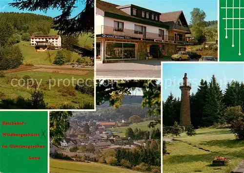 AK / Ansichtskarte Reichshof Wildbergerhuette Oberbergisches Land Ortsansicht Aussichtsturm Reichshof