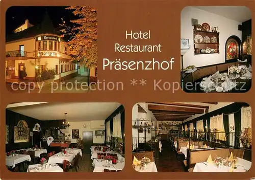 AK / Ansichtskarte Bensheim_Bergstrasse Hotel Restaurant Praesenzhof Bensheim_Bergstrasse