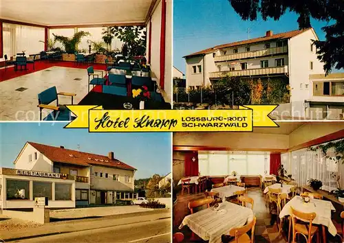 AK / Ansichtskarte Rodt_Lossburg Hotel Knapp im Schwarzwald Restaurant Cafe Rodt Lossburg