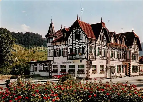 AK / Ansichtskarte Forbach_Baden Hotel Friedrichshof Restaurant Cafe Fachwerkhaus Murgtal Schwarzwald Forbach_Baden