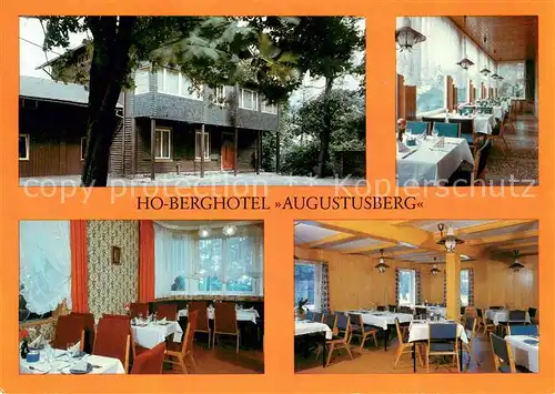 AK / Ansichtskarte Bad_Gottleuba Berggiesshuebel HO Berghotel Augustusberg Veranda Dresdner Zimmer Baude Bad