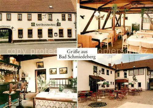 AK / Ansichtskarte Bad_Schmiedeberg Hotel Deutsches Haus Restaurant Terrasse Bad_Schmiedeberg