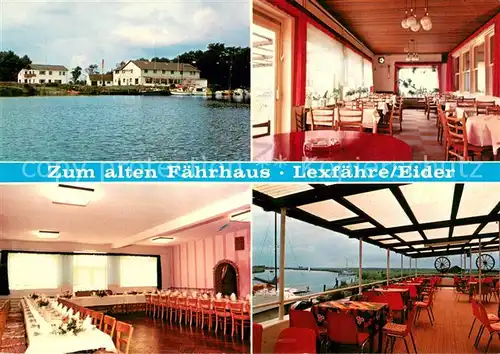 AK / Ansichtskarte Lexfaehre_Dithmarschen Gaststaette Restaurant Zum alten Faehrhaus an der Eider 