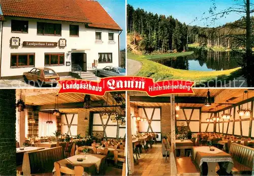 AK / Ansichtskarte Hintersteinenberg Landgasthaus Lamm Restaurant Landschaftspanorama See Hintersteinenberg