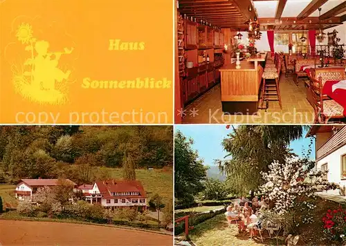 AK / Ansichtskarte Reddingshausen Pension Cafe Haus Sonnenblick Gaesteraum Terrasse Reddingshausen
