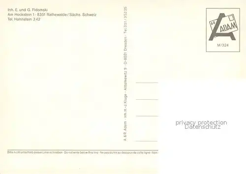 AK / Ansichtskarte Rathewalde Hocksteinschaenke Gaststaette Restaurant Terrasse Saechsische Schweiz Rathewalde