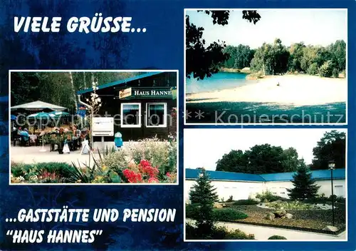 AK / Ansichtskarte Rueckersdorf_Brandenburg Gaststaette Pension Haus Hannes am Rueckersdorfer See Rueckersdorf Brandenburg