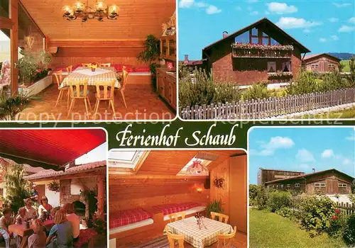 AK / Ansichtskarte Dietmannsried Ferienhof Schaub Gaestezimmer Gaststube Terrasse Dietmannsried