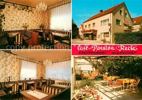 AK / Ansichtskarte Aulendorf Cafe Pension Reck Gaststube Terrasse Aulendorf