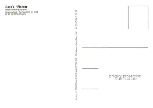 AK / Ansichtskarte Gehringswalde Pension Gaststaette Koch s Einkehr Gehringswalde