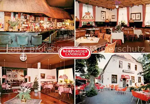 AK / Ansichtskarte Worpswede Hotel Restaurant Worpsweder Landhaus Cafe Terrasse Worpswede