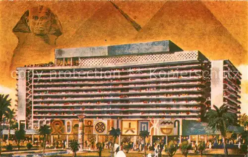 AK / Ansichtskarte Cairo_Egypt Nile Hilton Hotel Kuenstlerkarte Cairo Egypt