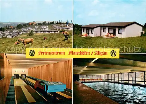 AK / Ansichtskarte Maierhoefen_Allgaeu Ferienzentrum Bungalows Ferienhaeuser Kegelbahn Hallenbad Maierhoefen Allgaeu