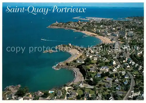 AK / Ansichtskarte Saint Quay Portrieux Vue aerienne des plages et du port Cotes d Armor Saint Quay Portrieux