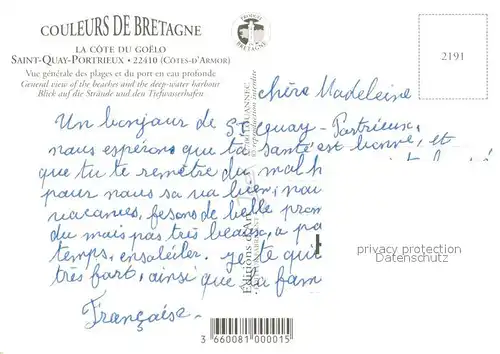 AK / Ansichtskarte Saint Quay Portrieux Vue aerienne des plages et du port Cotes d Armor Saint Quay Portrieux