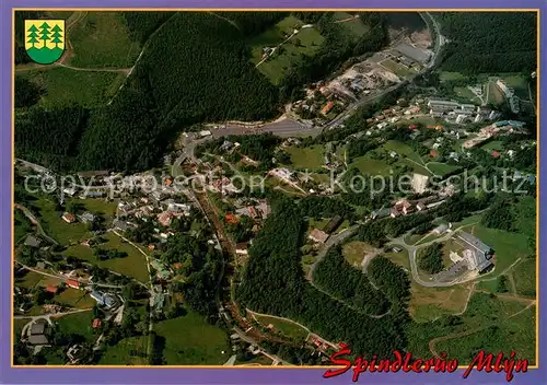 AK / Ansichtskarte Spindleruv_Mlyn_Spindlermuehle Stadtzentrum Fliegeraufnahme Spindleruv_Mlyn