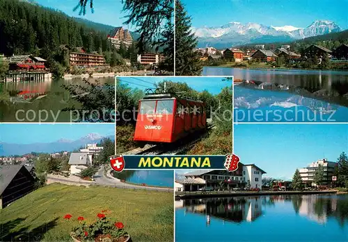 AK / Ansichtskarte Montana_VS Teilansichten Panorama Bahn Montana_VS