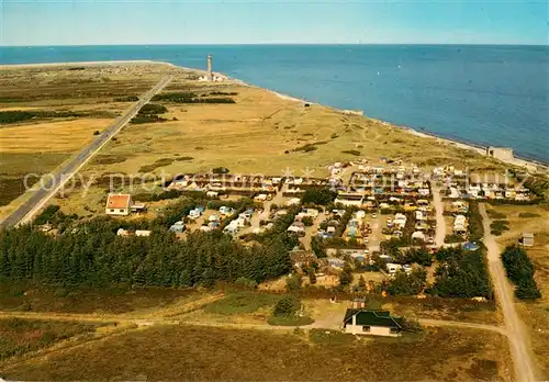 AK / Ansichtskarte Skagen_Fyr Grenen Camping Fyrvej Fliegeraufnahme Skagen_Fyr