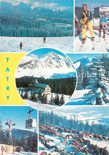 AK / Ansichtskarte Zakopane Widok z Glodowki Narciarze na Kalatowkach Hala Gasienicowa schronisko Murowaniec Pejzaz zimowy Droga na Kalatowki Gubalowka Zakopane