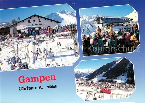 AK / Ansichtskarte St_Anton_Arlberg Restaurant Gampen Panorama Bergbahn St_Anton_Arlberg