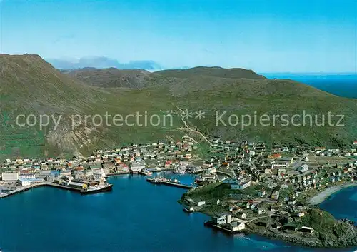 AK / Ansichtskarte Honningsvag Byen sett fra fly Honningsvag