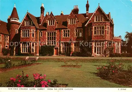 AK / Ansichtskarte Capel_Surrey Elim Bible College as seen from the rose garden 