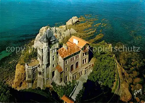 AK / Ansichtskarte Biarritz_Pyrenees_Atlantiques Villa Belza vue aerienne Biarritz_Pyrenees