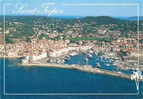 AK / Ansichtskarte Saint_Tropez_Var Le port Cote d Azur vue aerienne Saint_Tropez_Var