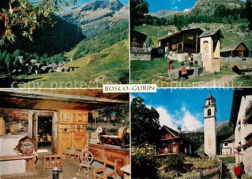 AK / Ansichtskarte Bosco_Gurin Teilansichten Walserdorf im Tessin Kirche Landschaftspanorama Bosco Gurin