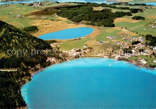 AK / Ansichtskarte Seelach_Klopeinersee Fliegeraufnahme mit Klein und Stausee Seelach_Klopeinersee