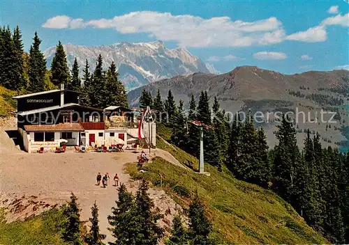 AK / Ansichtskarte Zell_See Sonnkogel Bergstation mit Hochkoenig und Schwalbenwand Zell_See