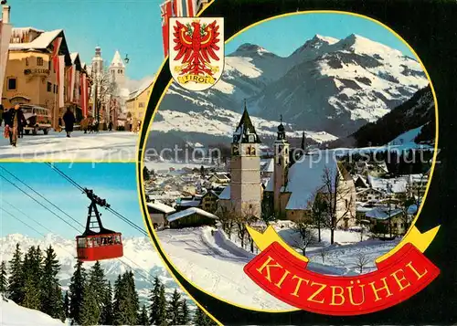 AK / Ansichtskarte Kitzbuehel_Tirol Ortsansichten Seilbahn Kitzbuehel Tirol