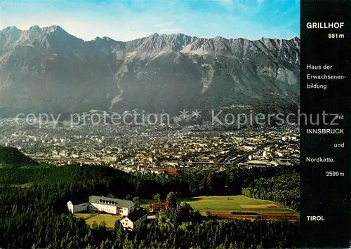 AK / Ansichtskarte Igls_Tirol Fliegeraufnahme mit Grillhof Igls_Tirol