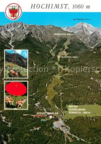 AK / Ansichtskarte Imst_Tirol Fliegeraufnahme Liegewiese Appart Winkler Imster Sesselbahn Sonneck Imst_Tirol