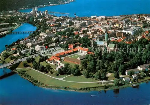 AK / Ansichtskarte Trondheim Centrum Fliegeraufnahme Trondheim