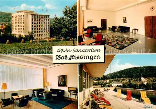 AK / Ansichtskarte Bad_Kissingen Rhoen Sanatorium Aufenthaltsraum Terrasse Bad_Kissingen