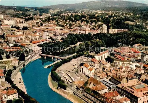 AK / Ansichtskarte Besancon_Doubs Vallee du Doubs et Parc Micaud vue aerienne Besancon Doubs