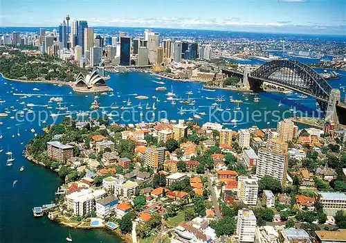 AK / Ansichtskarte Sydney_New_South_Wales Fliegeraufnahme mit Kirribilli Prime Minister and Governor General official residences Sydney_New_South_Wales