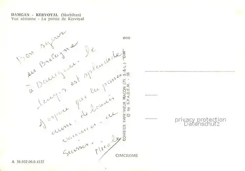 AK / Ansichtskarte Damgan Vue aerienne La pointe de Kervoyal Damgan