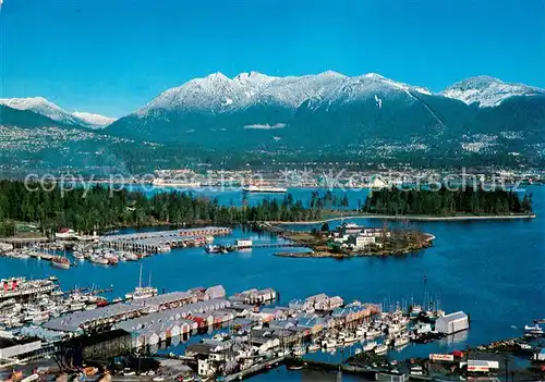 AK / Ansichtskarte Vancouver_British_Columbia Coal Harbour Stanley Park Burrard Inlet the North Shoreline and the Mountains Vancouver_British
