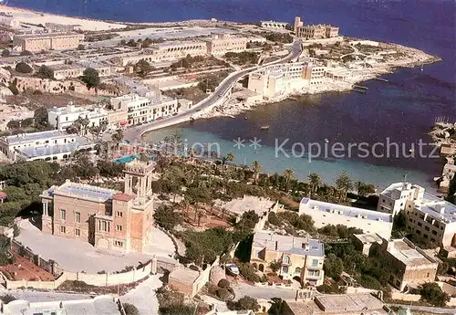 AK / Ansichtskarte Malta Aerial view of St Georges Bay Malta