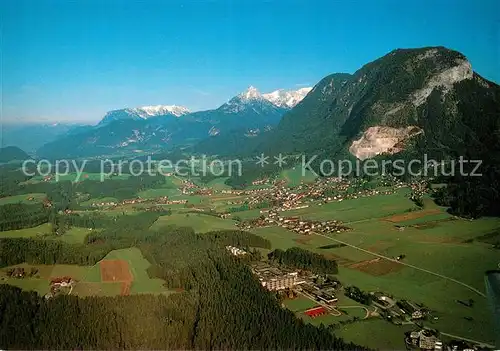 AK / Ansichtskarte Bad_Haering_Tirol Fliegeraufnahme mit Kaisergebirge Bad_Haering_Tirol