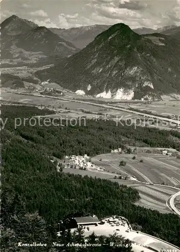 AK / Ansichtskarte Wiesing_Tirol mit Kanzelkehre und Neue Achentalstrasse Wiesing Tirol
