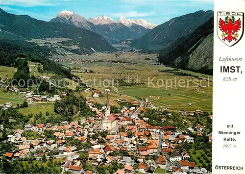 AK / Ansichtskarte Imst_Tirol Fliegeraufnahme mit Mieminger Kette Imst_Tirol