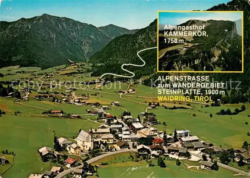 AK / Ansichtskarte Waidring_Tirol Berghaus Kammerkoer mit Steinplatte Fliegeraufnahme Waidring Tirol