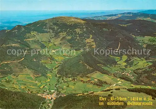 AK / Ansichtskarte Belchen_Baden Fliegeraufnahme mit Rheintal und Vogesen Belchen_Baden
