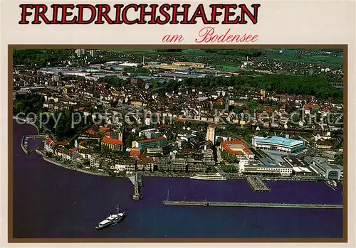 AK / Ansichtskarte Friedrichshafen_Bodensee Fliegeraufnahme Friedrichshafen Bodensee