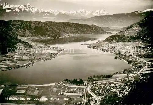 AK / Ansichtskarte Ossiachersee Fliegeraufnahme mit Julischen Alpen Ossiachersee